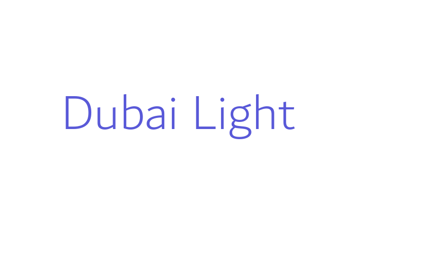 Dubai Light Font