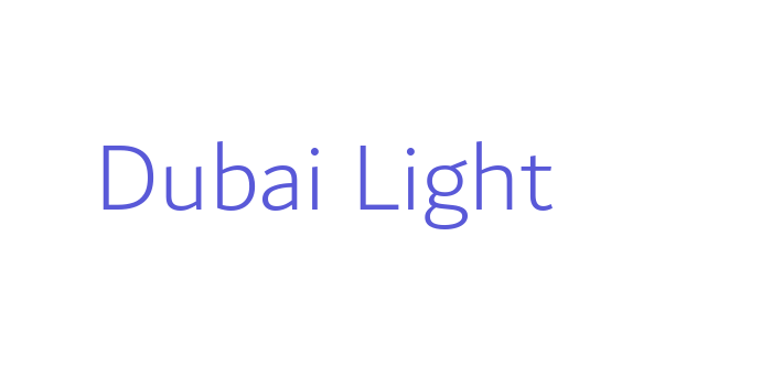 Dubai Light Font Download