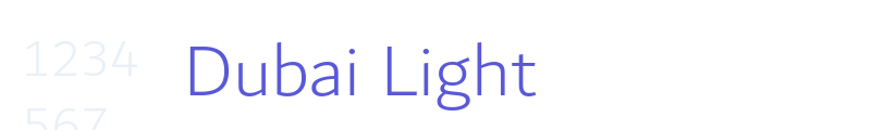 Dubai Light font