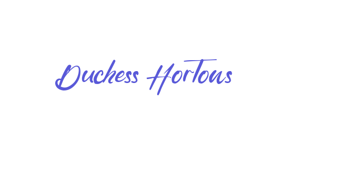 Duchess Hortons Font Download