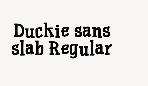 Duckie sans slab Regular Font