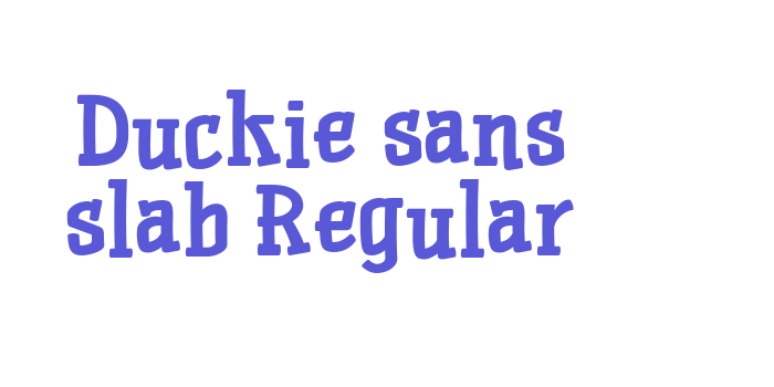 Duckie sans slab Regular Font Download