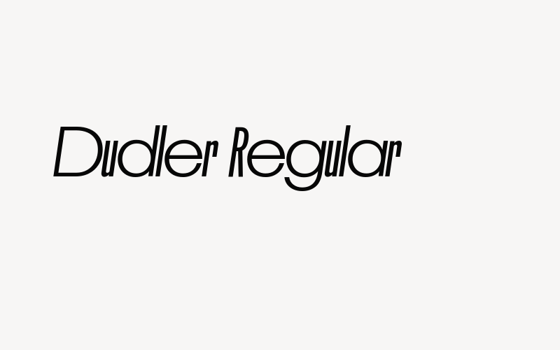 Dudler Regular Font