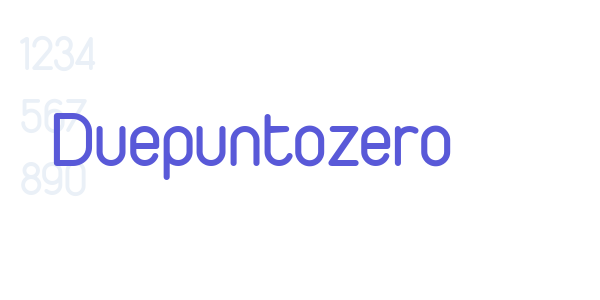 Duepuntozero font free