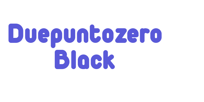 Duepuntozero Black Font