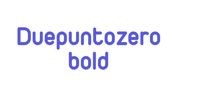 Duepuntozero bold Font Download