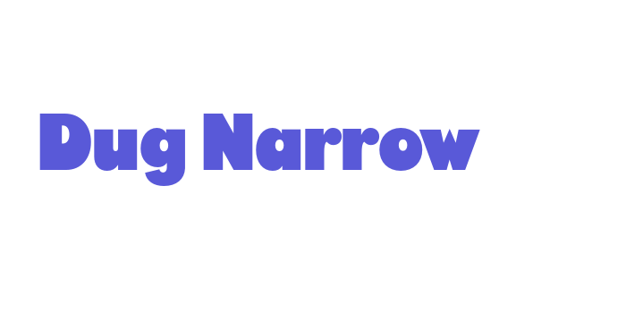 Dug Narrow Font Download