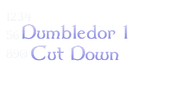 Dumbledor 1 Cut Down font free