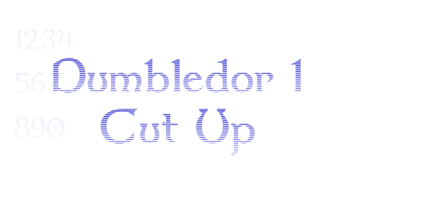 Dumbledor 1 Cut Up font free