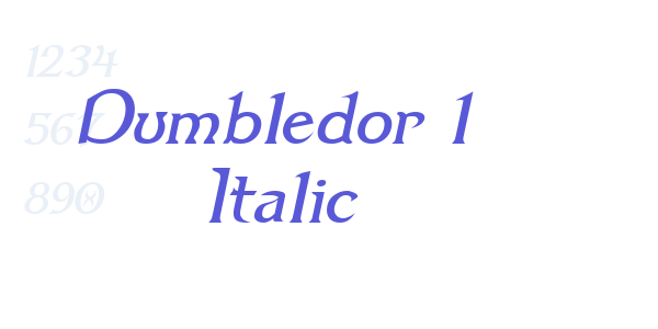 Dumbledor 1 Italic font free