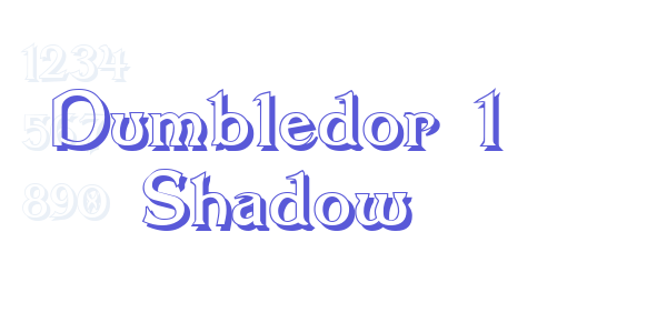 Dumbledor 1 Shadow font free