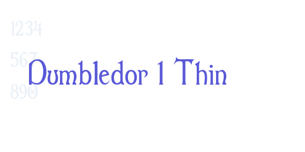 Dumbledor 1 Thin font free