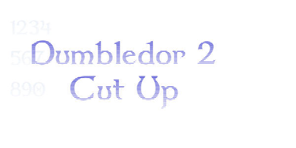 Dumbledor 2 Cut Up font free