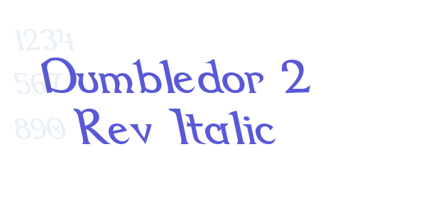 Dumbledor 2 Rev Italic font free