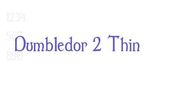 Dumbledor 2 Thin font free