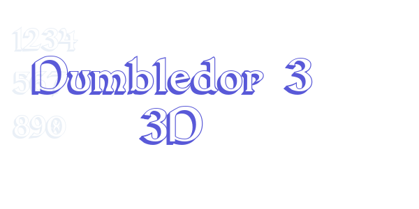 Dumbledor 3 3D font free