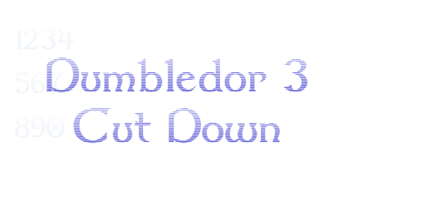 Dumbledor 3 Cut Down font free