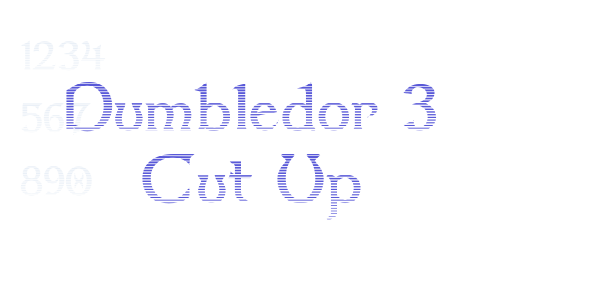 Dumbledor 3 Cut Up font free