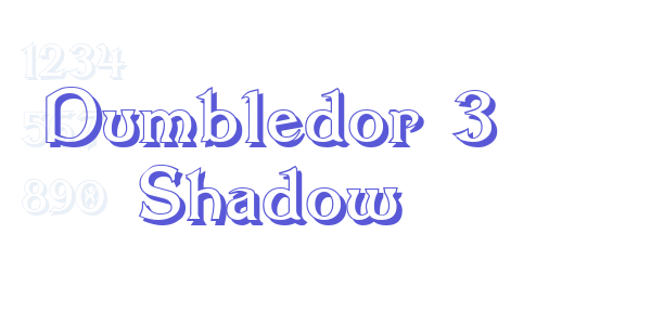 Dumbledor 3 Shadow font free