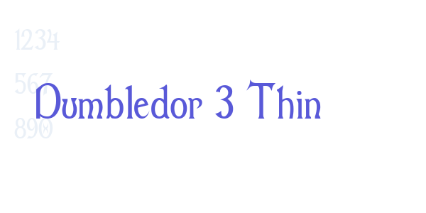 Dumbledor 3 Thin font free