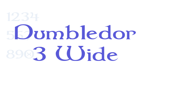 Dumbledor 3 Wide font free