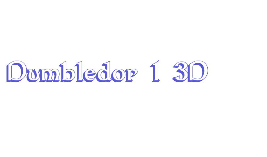 Dumbledor 1 3D Font Download