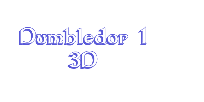 Dumbledor 1 3D Font Download