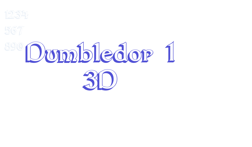 Dumbledor 1 3D-font-download