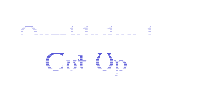 Dumbledor 1 Cut Up Font