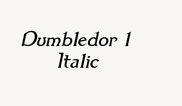 Dumbledor 1 Italic Font