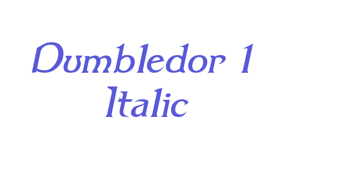 Dumbledor 1 Italic Font