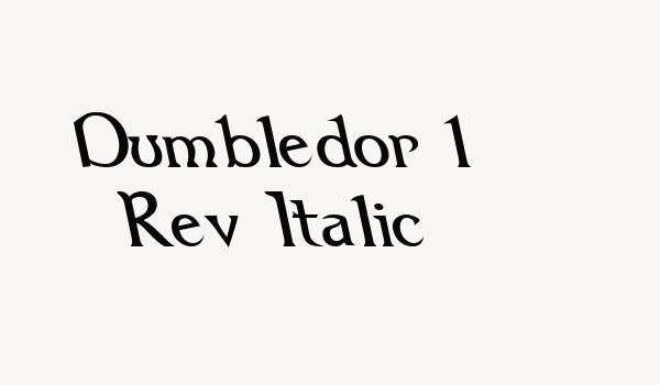 Dumbledor 1 Rev Italic Font