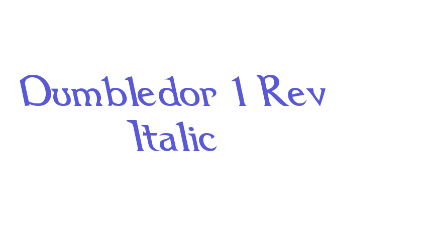 Dumbledor 1 Rev Italic Font Download