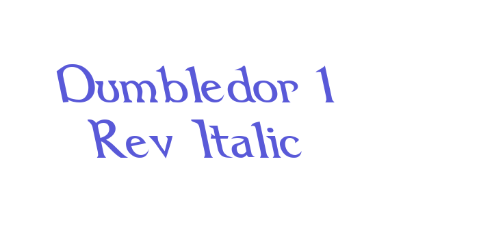 Dumbledor 1 Rev Italic Font Download