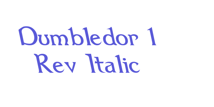 Dumbledor 1 Rev Italic Font