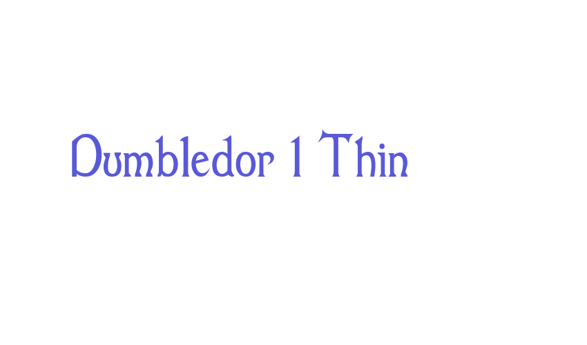 Dumbledor 1 Thin Font Download