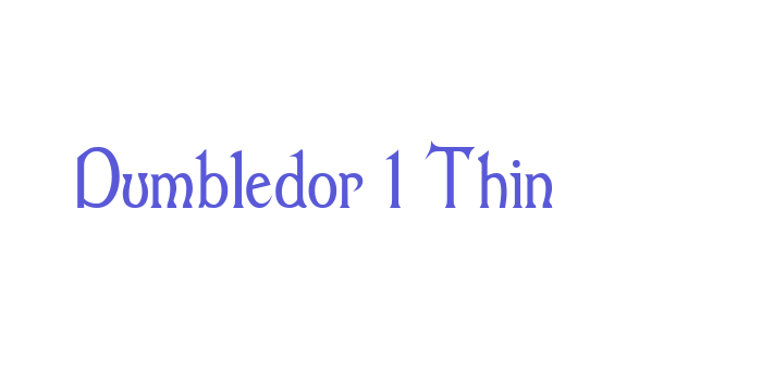 Dumbledor 1 Thin Font Download