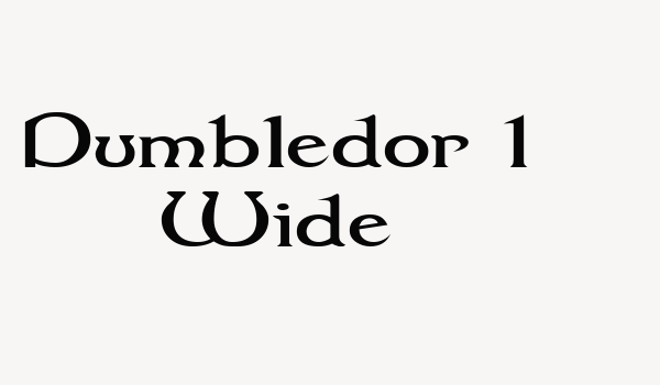 Dumbledor 1 Wide Font