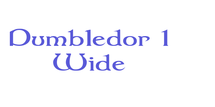 Dumbledor 1 Wide Font Download