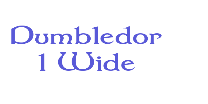 Dumbledor 1 Wide Font