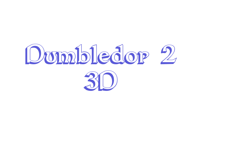 Dumbledor 2 3D Font Download