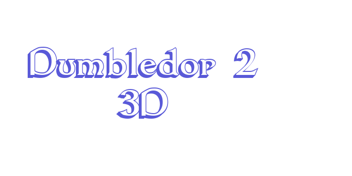 Dumbledor 2 3D Font Download