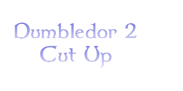 Dumbledor 2 Cut Up Font