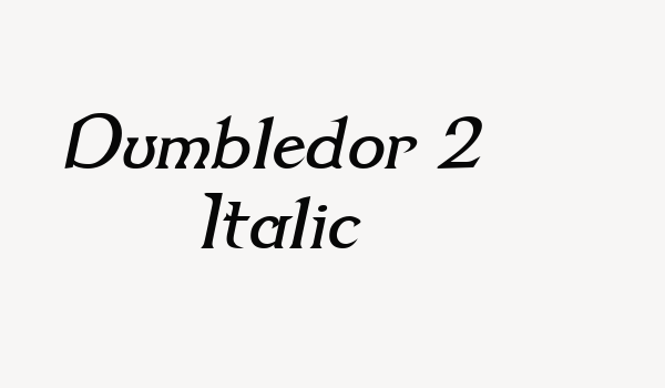 Dumbledor 2 Italic Font