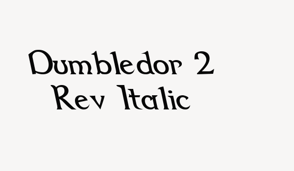 Dumbledor 2 Rev Italic Font