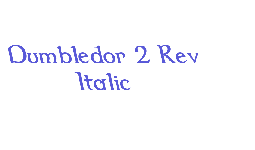 Dumbledor 2 Rev Italic Font Download