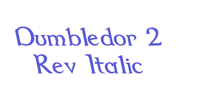 Dumbledor 2 Rev Italic Font