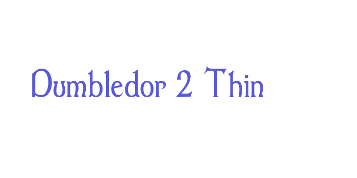 Dumbledor 2 Thin Font Download