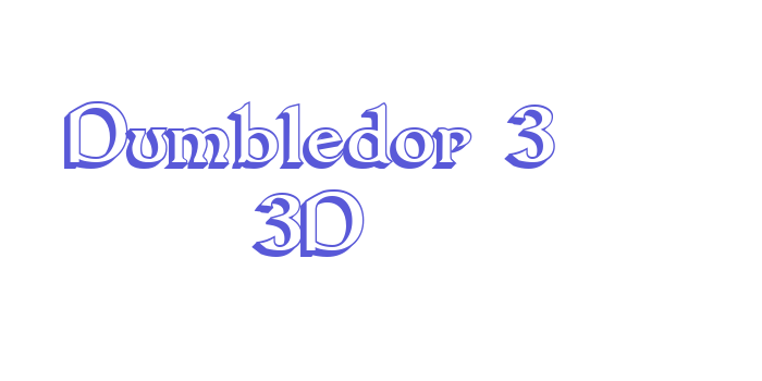 Dumbledor 3 3D Font Download