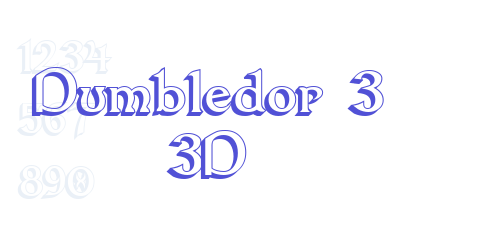 Dumbledor 3 3D-font-download
